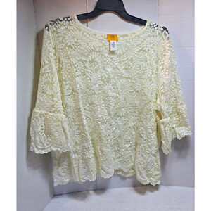 Women's Ruby Rd. Cream Lace Blouse 3X